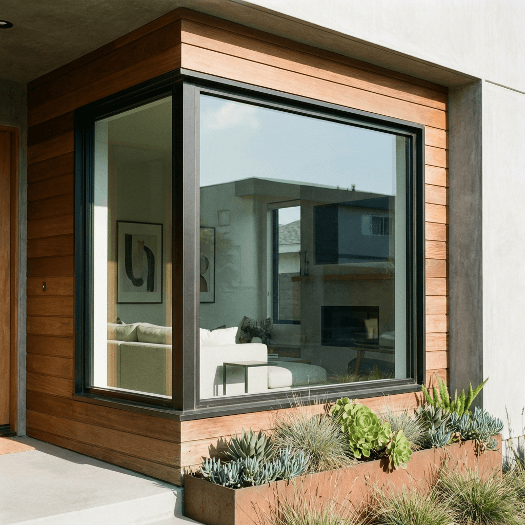 Crew installing new residential windows on a house exterior